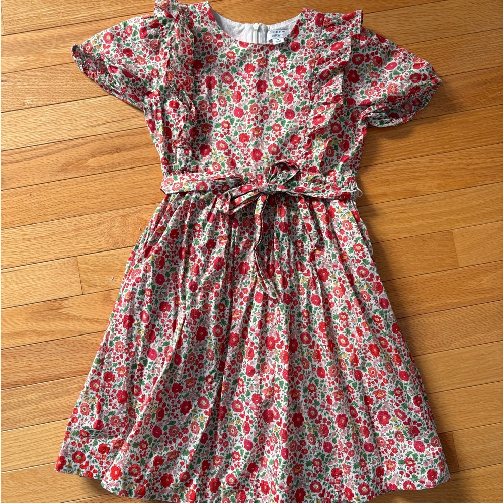 J. Crew Floral Kids Dress - Red and Green